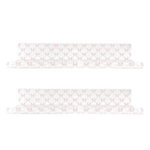 OneDesign Home Pink Bow Acrylic Floating Wall Shelves, Set of 2